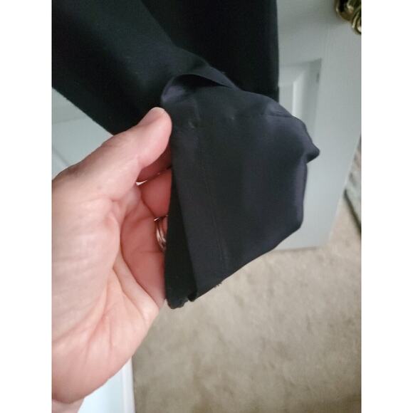 Banana Republic Martin-Fit Wool Pants Blend Trouser Cuffed Black Size 4 - Picture 5 of 7